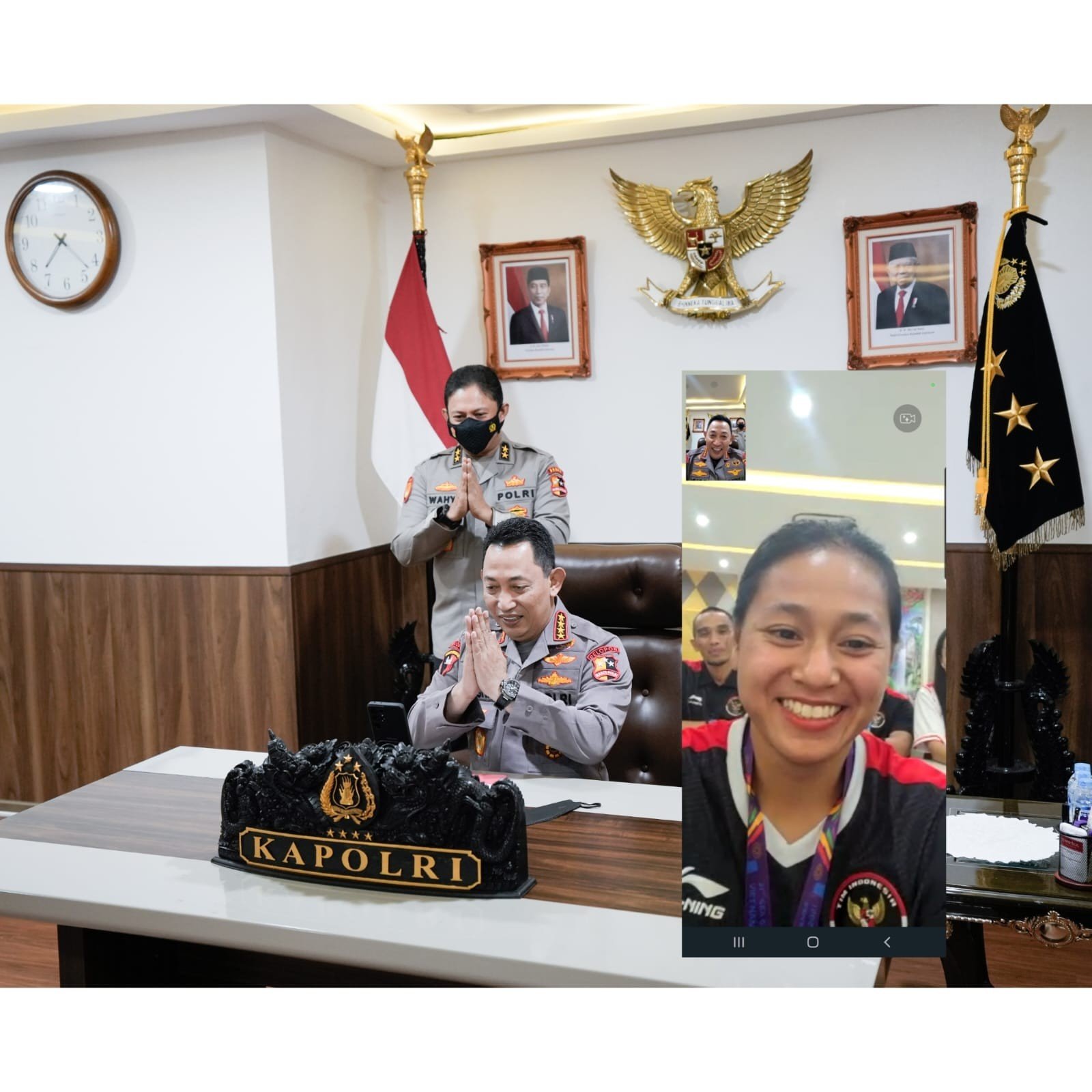 Kapolri Video Call Atlet Sepeda Peraih Medali Sea Games : Indonesia Sangat Bangga