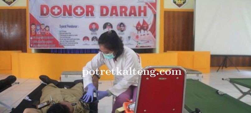 Bersama PMII, Kecamatan Pahandut Gelar Donor Darah