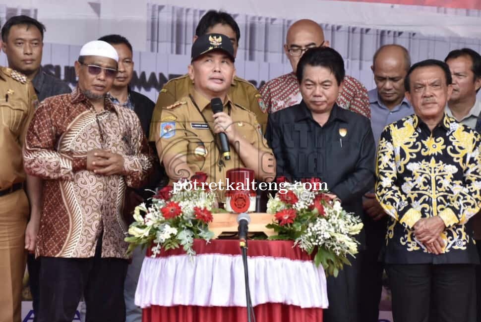 Gubernur Kalteng Lakukan Pemancangan Tiang Perdana Pembangunan RSUD Wilayah Barat Kalteng