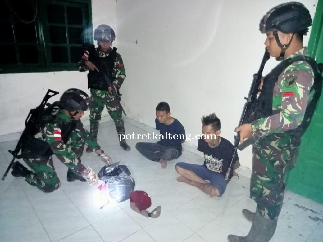 Satgas Yonif 645/Gty Gagalkan Penyelundupan Narkoba Sabu-Sabu Seberat 7,1 Kg