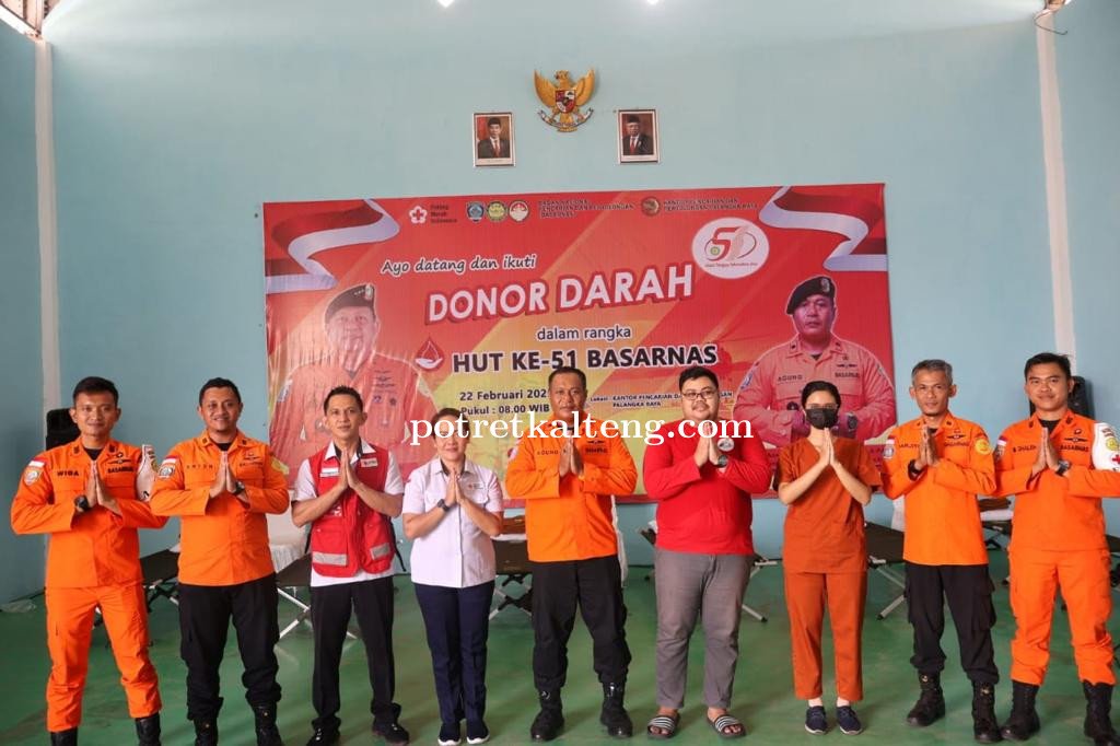 Peringati HUT ke-51, Basarnas Palangka Raya Gelar Aksi Donor Darah