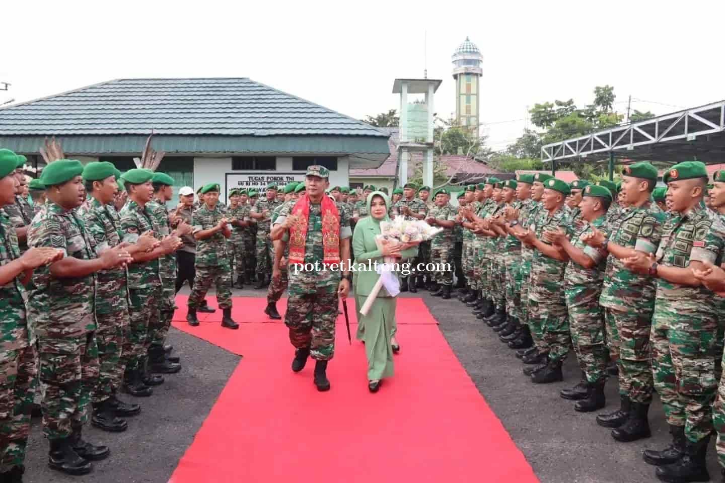 Kedatangan Danrem 101/PJG di Kodim 1011/KLK Disambut Meriah Anggota