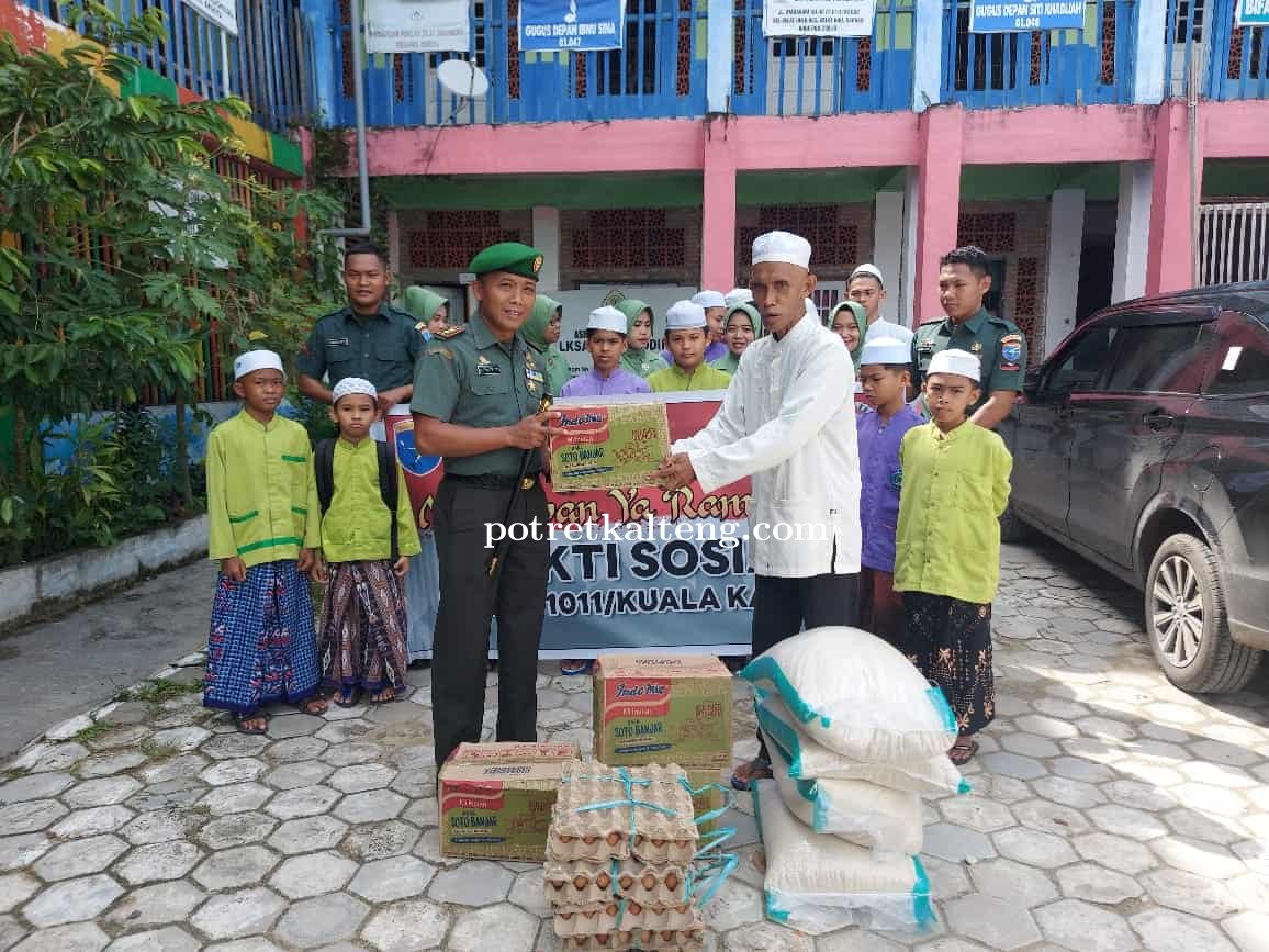 Ramadhan Berbagi, Kodim 1011/KLK Berikan Bantuan Kepada Anak Panti Asuhan