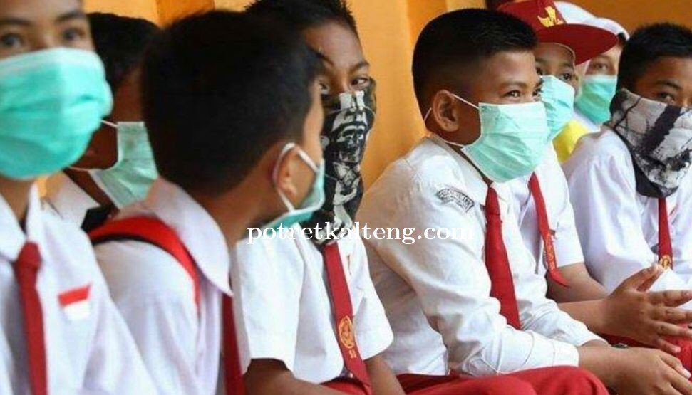 Udara di Palangka Raya Memburuk, Dinas Pendidikan Kota  Wajibkan Pelajar Mengenakan Masker