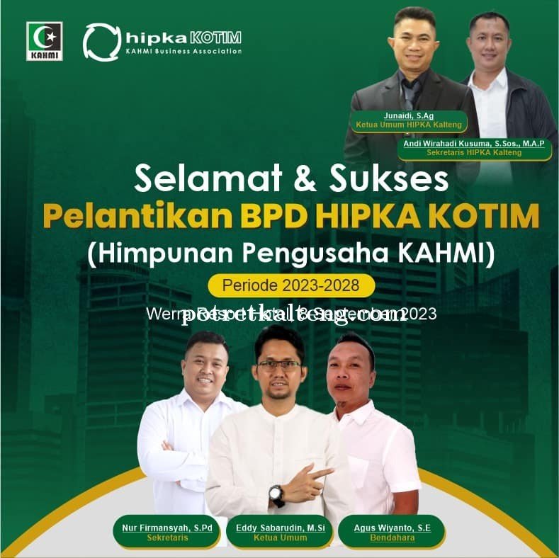 Menyongsong Masa Depan Wirausaha, H. Junaidi Pimpin Pelantikan HIPKA dan Seminar Motivasi Besok.