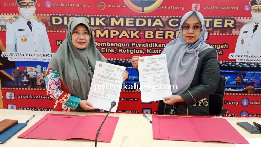 Perkuat Publikasi Kegiatan Disdik, Plt. Kadisdik Tandatangani MoU dengan Kalteng Pos