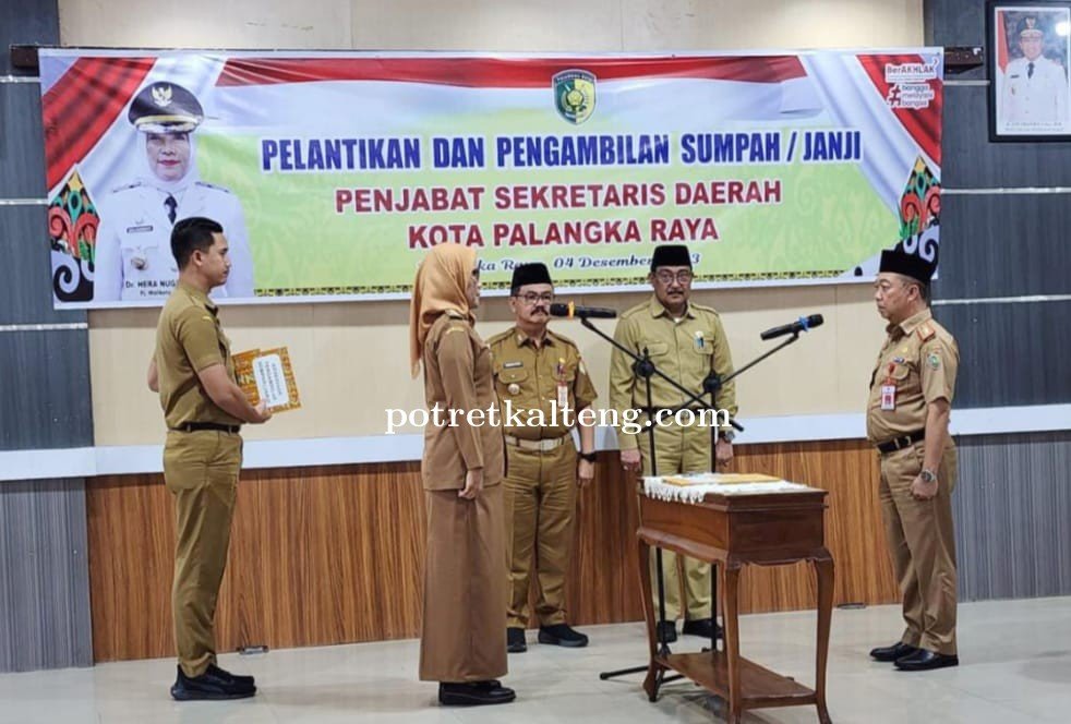 Joni Harta Resmi Dilantik Jadi Sekda Kota Palangka Raya