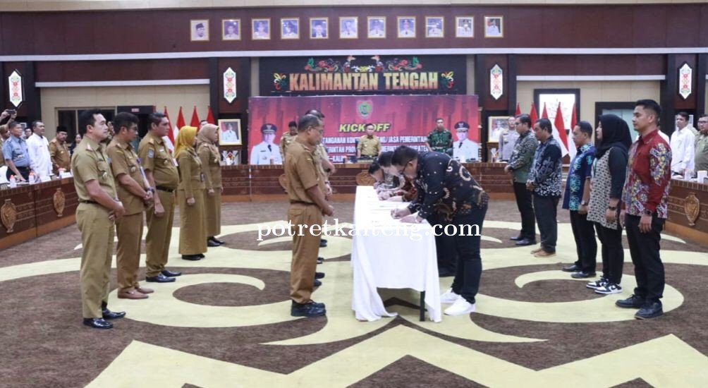 Gubernur Kalteng  Pimpin Kick Off Penandatanganan Kontrak Pengadaan Barang dan Jasa