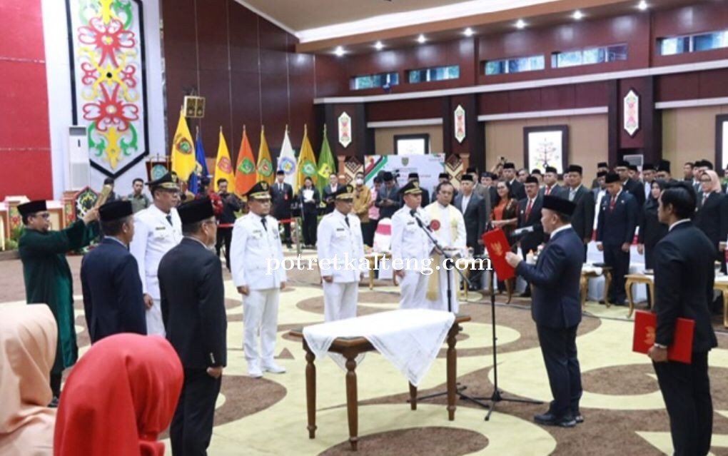 Gubernur Kalteng atas nama Presiden RI Lantik Empat Pj. Bupati di Kalteng
