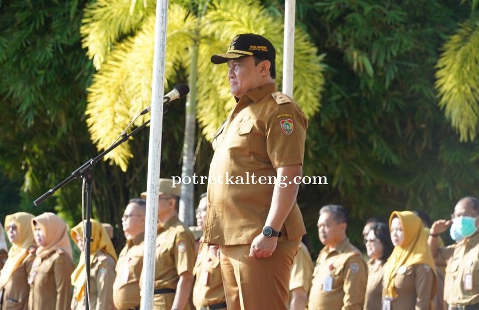 Tingkatkan Disiplin ASN dan Cegah Judi Online, Pemprov Kalteng Laksanakan Apel Bersama