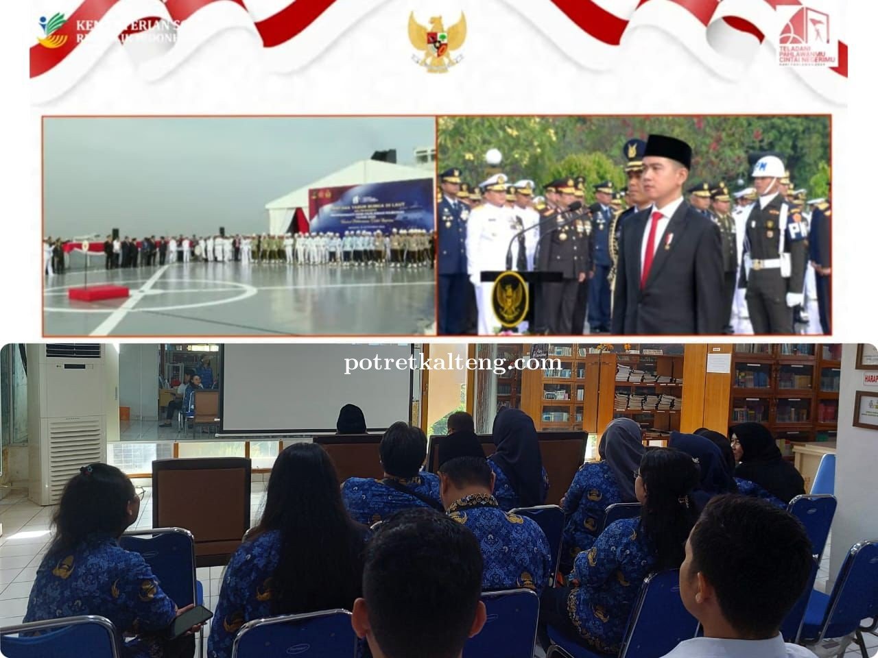 Dispursip Kalteng Ikuti Upacara Ziarah Nasional dalam Peringatan Hari Pahlawan