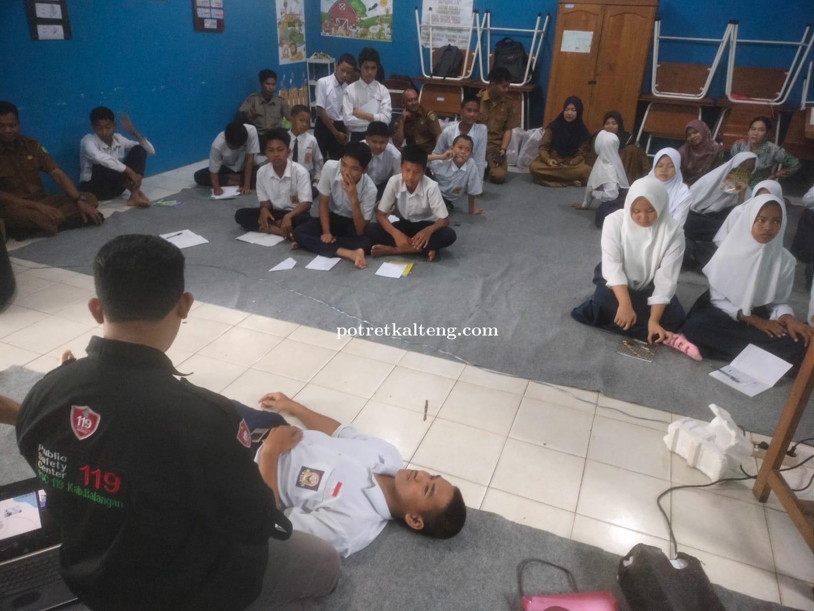 Mitigasi Bencana Dikalangan Pelajar, Program SPAB BPBD Balangan Kembali Digelar di SMPN 4 Awayan