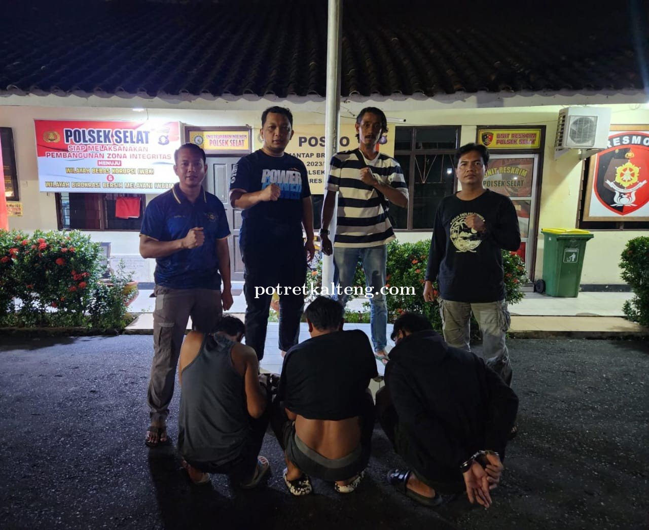 3 Pria Pengeroyokan di Gedung GPU, Diamankan Tim Resmob Satreskrim Polres Kapuas