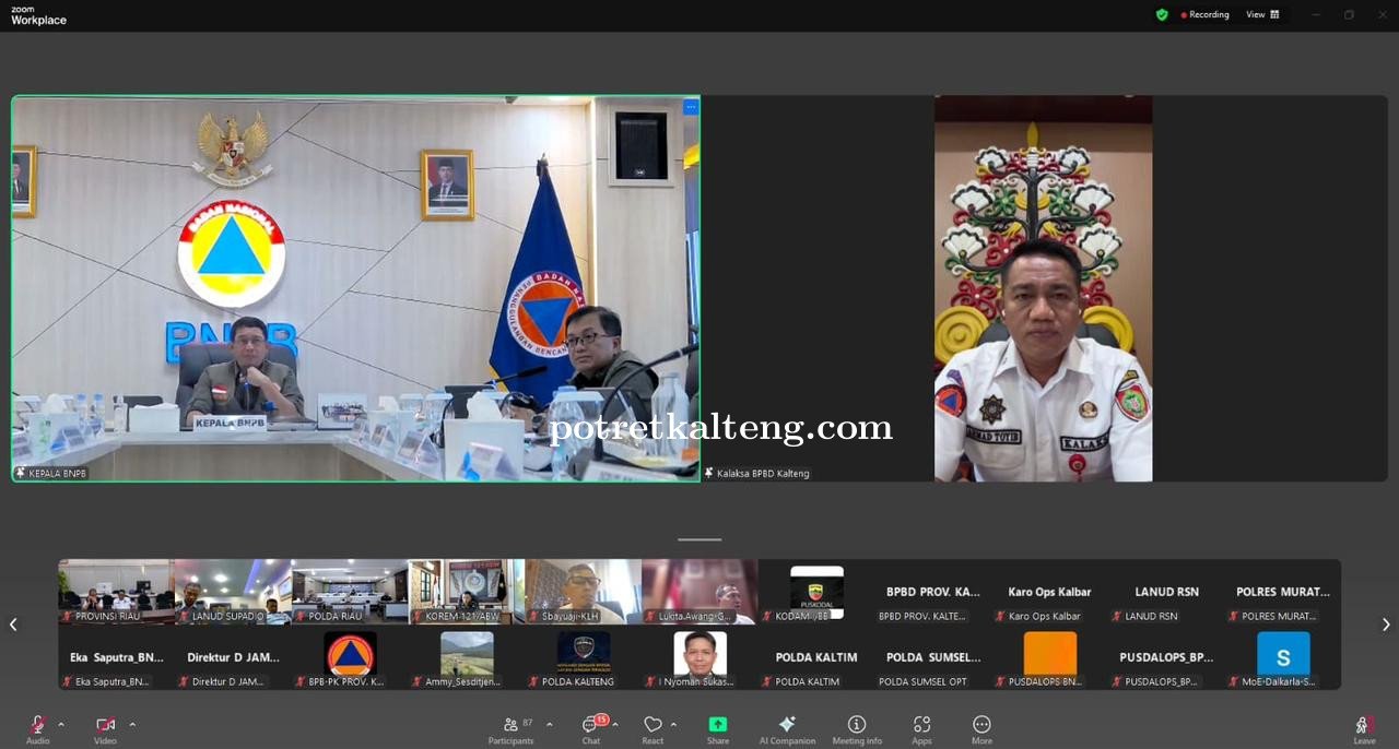 BNPB dan BPBD Kalteng Perkuat Sinergi Nasional untuk Antisipasi Karhutla 2025