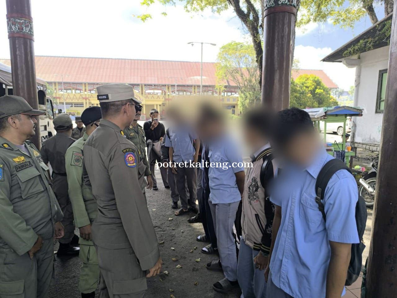 Belasan Pelajar Terjaring Patroli Satpol PP Kalteng Saat Membolos di Jam Sekolah