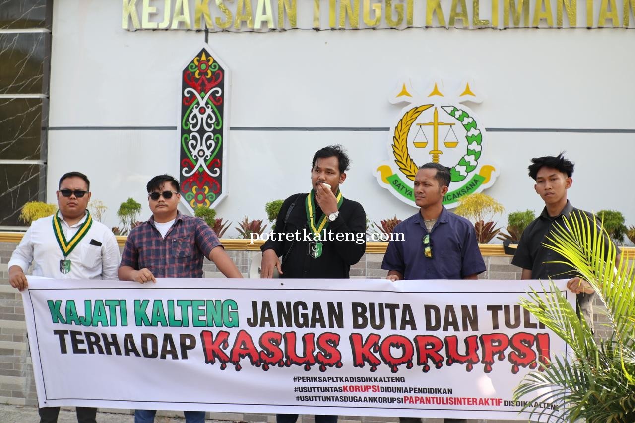 SEMMI Kalteng Gelar Aksi Laporkan Dugaan Korupsi Proyek Papan Tulis Interaktif ke KPK dan Kejati