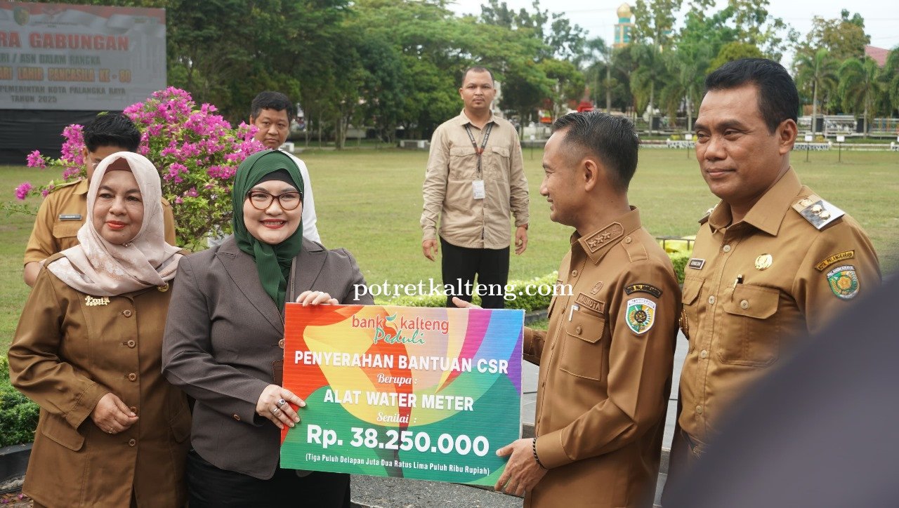 Pemkot Palangka Raya Terima Bantuan Water Meter dari Bank Kalteng