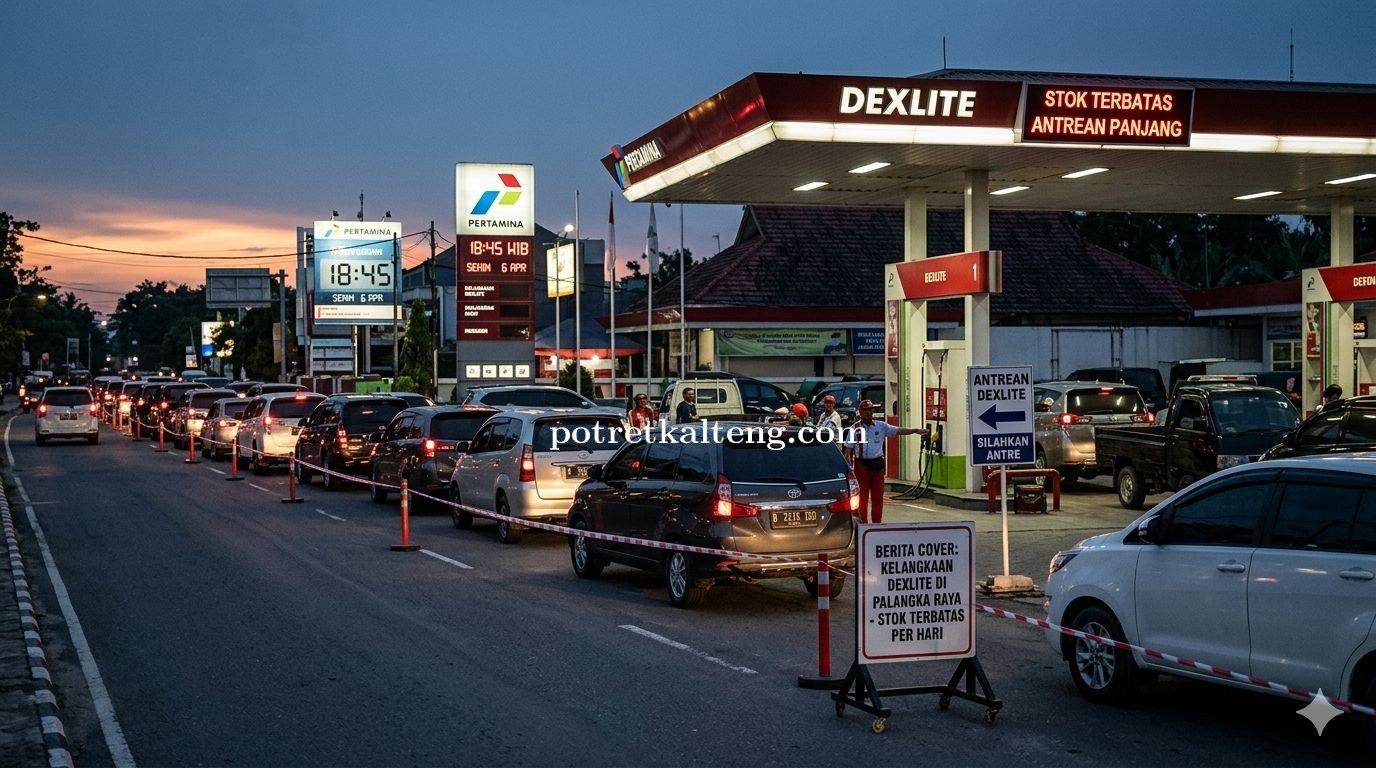 Stok Dexlite di Palangka Raya Langka, Antrean Mengular di Sejumlah SPBU