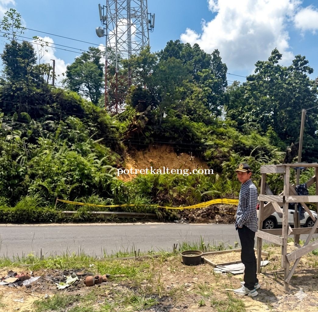 Tower Telkomsel di Desa Sikui Terancam Longsor, Anggota DPRD Barito Utara Desak Perbaikan Segera