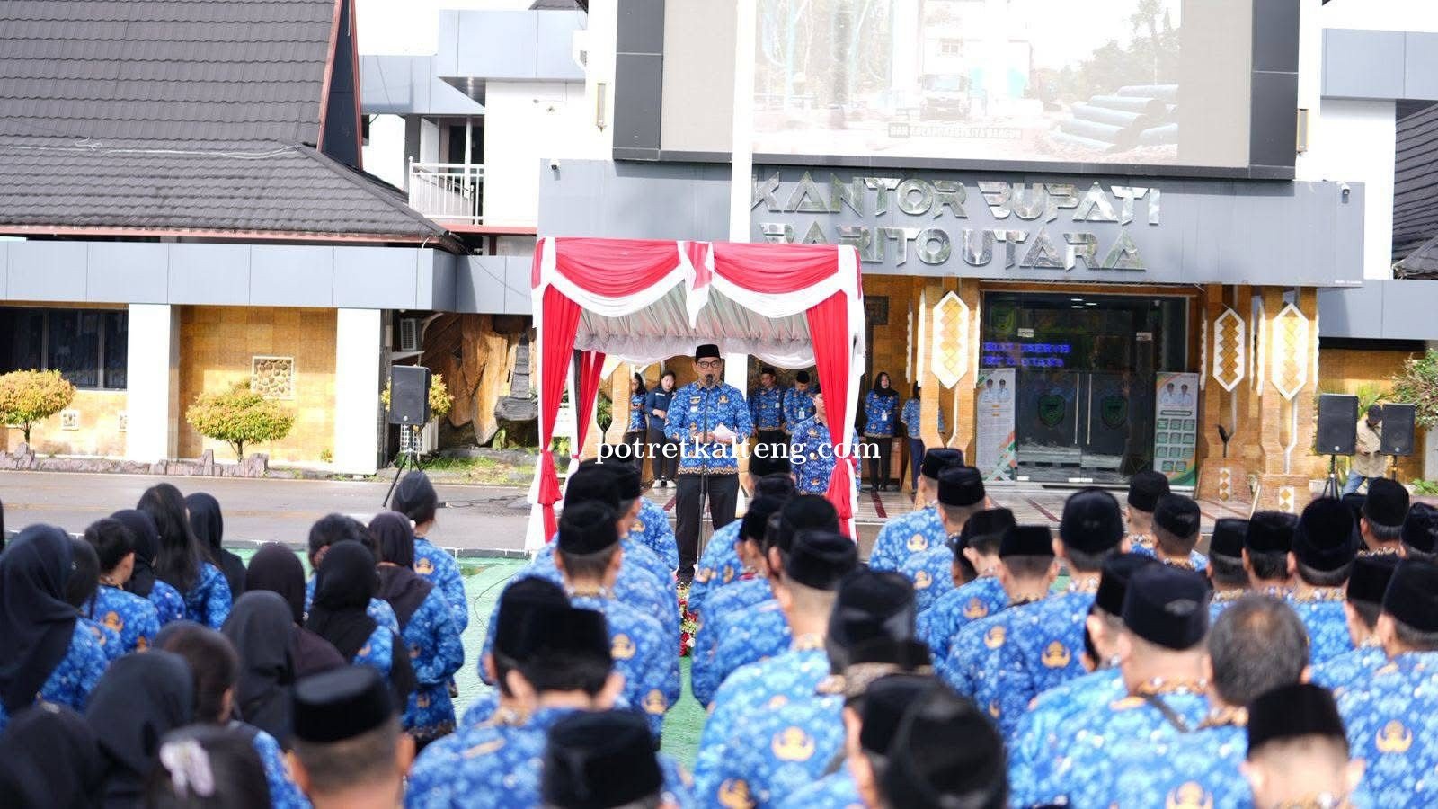 Pimpin Apel Gabungan, Bupati Barito Utara Tekankan Disiplin dan Akselerasi Pembangunan