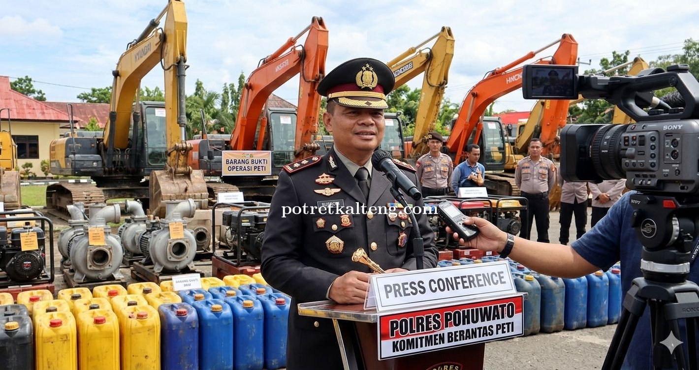 Komitmen Berantas PETI, Polres Pohuwato Sita 13 Alat Berat dan Putus Pasokan BBM Ilegal