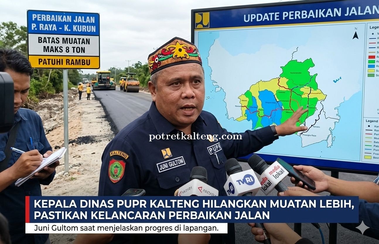 Dinas PUPR Kalteng Kebut Perbaikan Jalan Palangka Raya–Kuala Kurun Demi Kenyamanan Warga