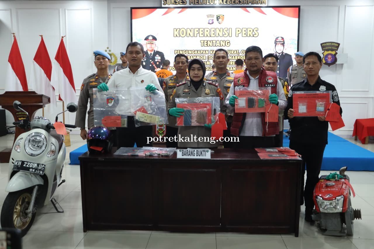 Polres Kapuas Ungkap Lima Kasus 3C dan Narkotika dalam Konferensi Pers Semester I 2026