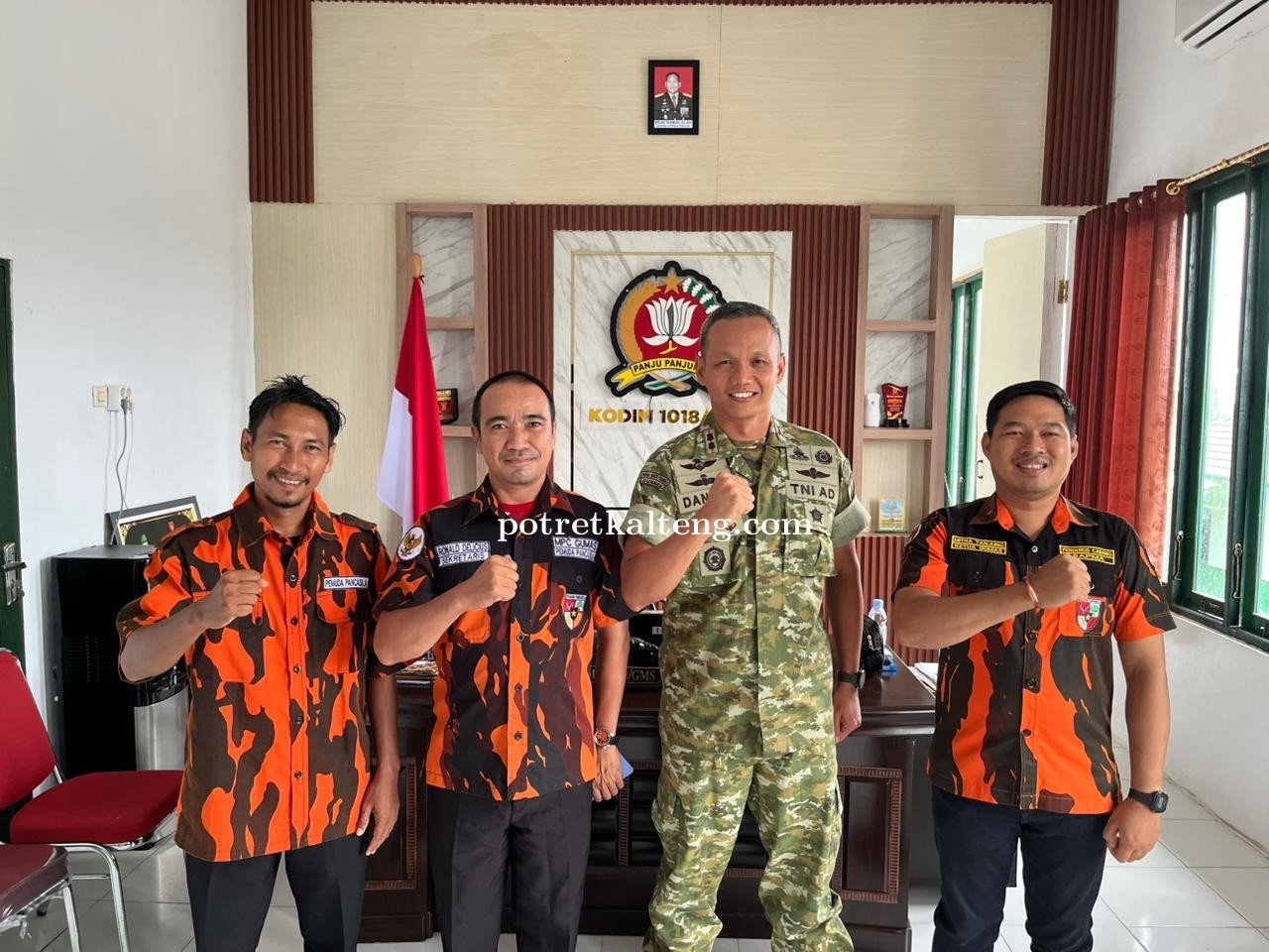 SAPMA PP Gumas Perkuat Sinergi dengan Kodim 1018/Gumas