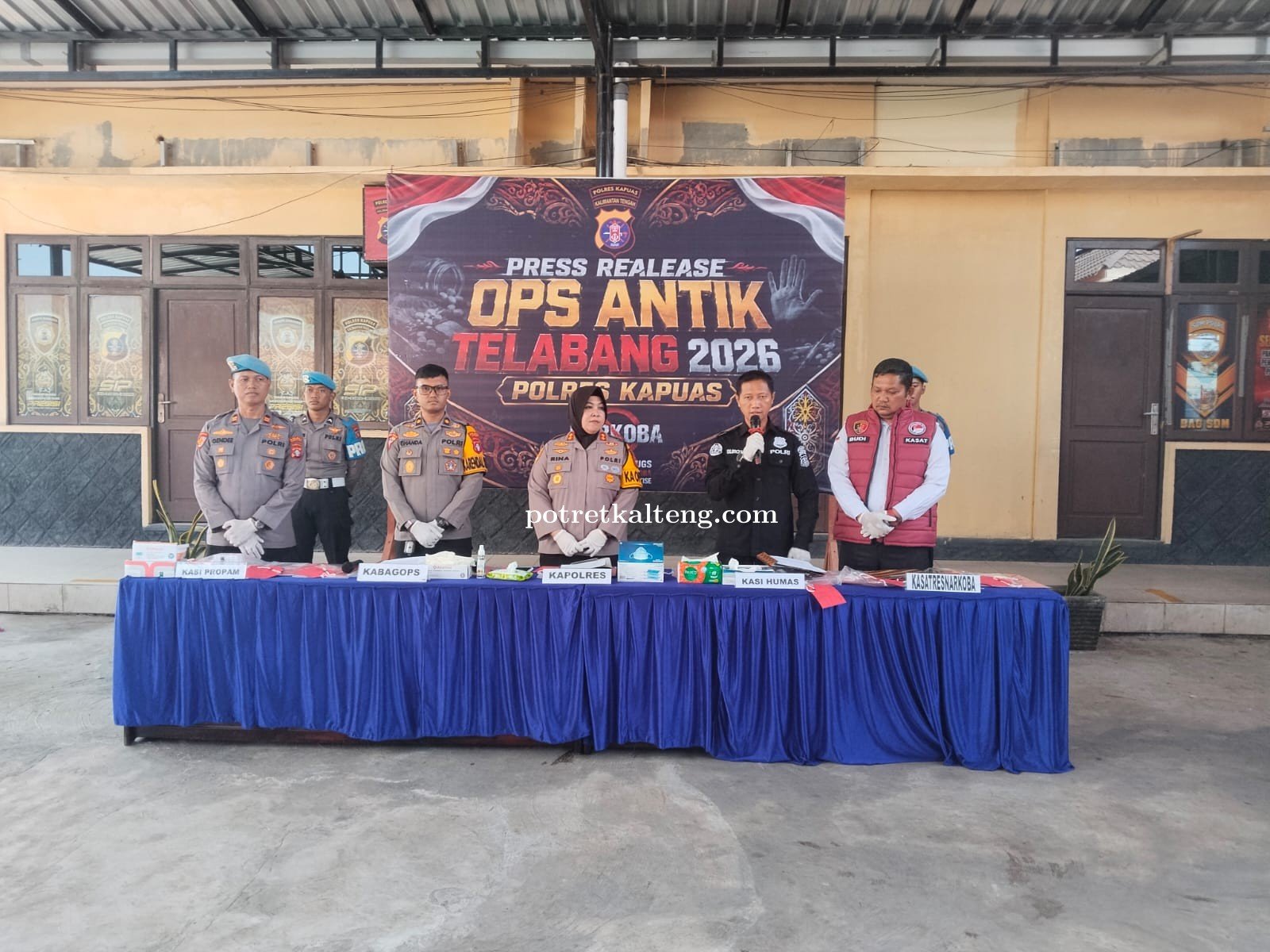 Operasi Antik Telabang 2026, Polres Kapuas Ringkus Delapan Tersangka Narkoba