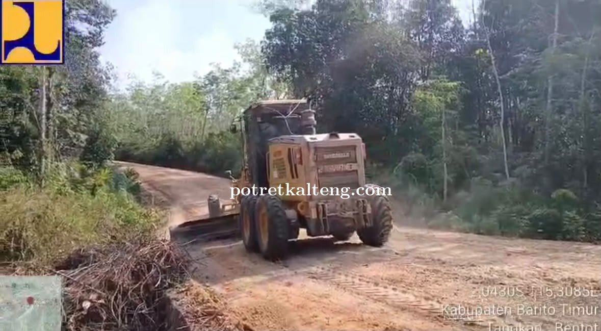 Respons Cepat Pemkab Bartim, Perbaikan Jalan Penghubung Tangkan–Bentot Rampung Dikerjakan