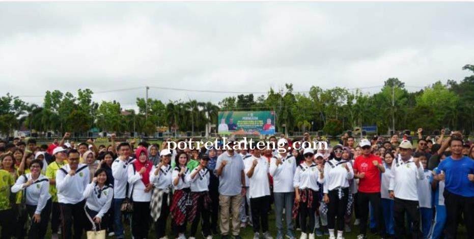 Peringati Haornas dan Sumpah Pemuda, Pemko Palangka Raya Gelar Senam Bersama