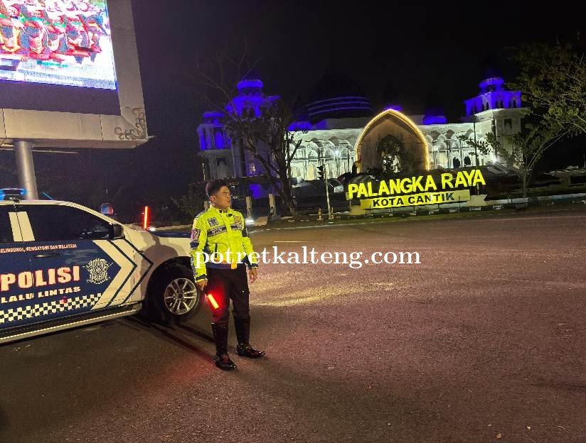 Ditlantas Polda Kalteng Gelar Patroli Malam Sisir Daerah Rawan Balap Liar