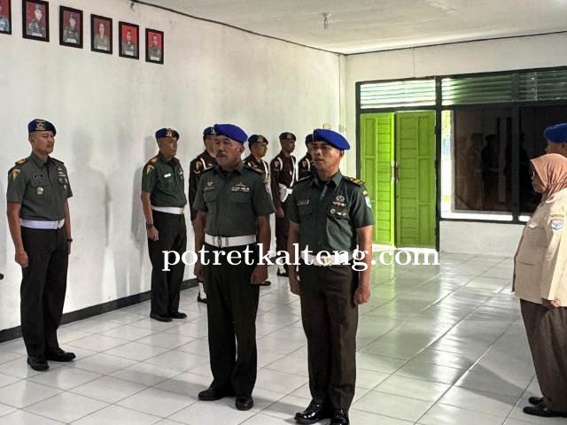 Dandenpom XII/2 Palangka Raya Pimpin Laporan Korp Perwira dan Serah Terima Jabatan