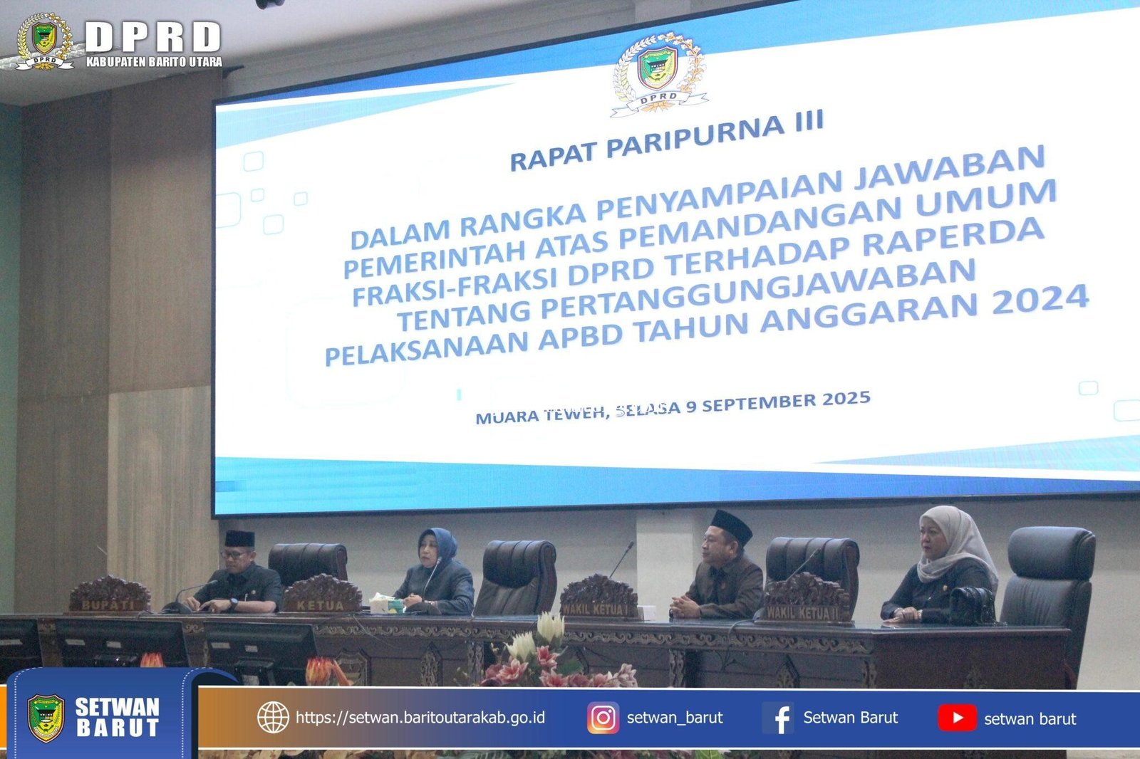 Setelah Jawaban Pemerintah: Raperda Pertanggungjawaban APBD 2024 Masuk Tahap Rapat Gabungan Komisi