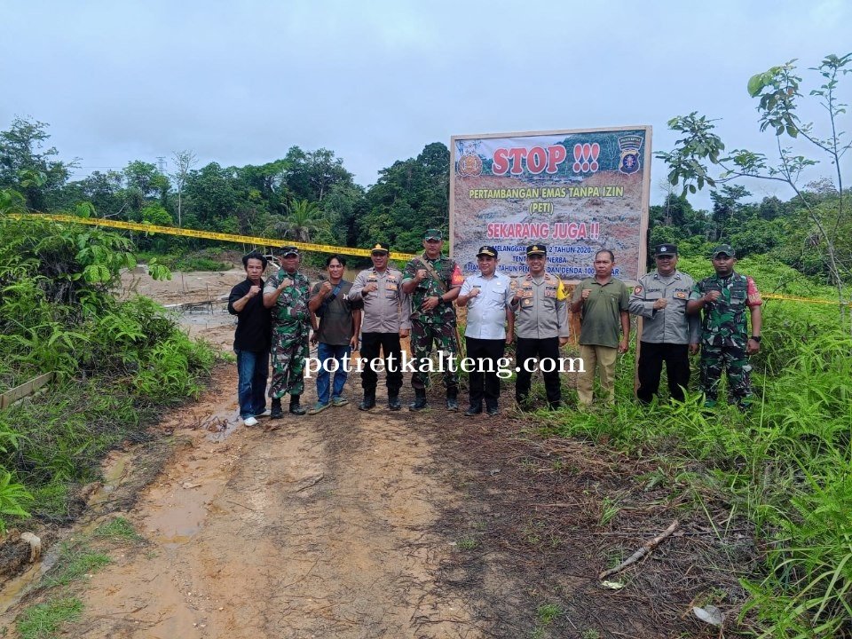 Aktivitas Tambang Ilegal Ditertibkan, Tripika Pasang Police Line di Sei Hanyo Demi Keselamatan Infra