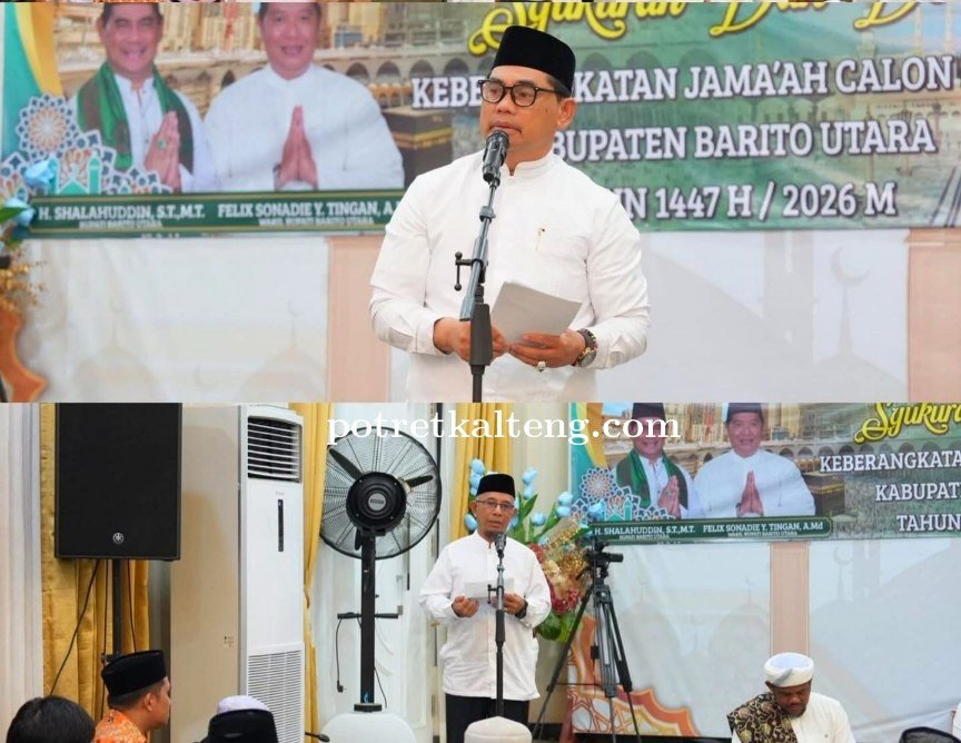 Pemkab Barito Utara Lepas Jamaah Calon Haji 1447 H, Bupati  H. Shalahuddin, Ingatkan Jaga Kesehatan