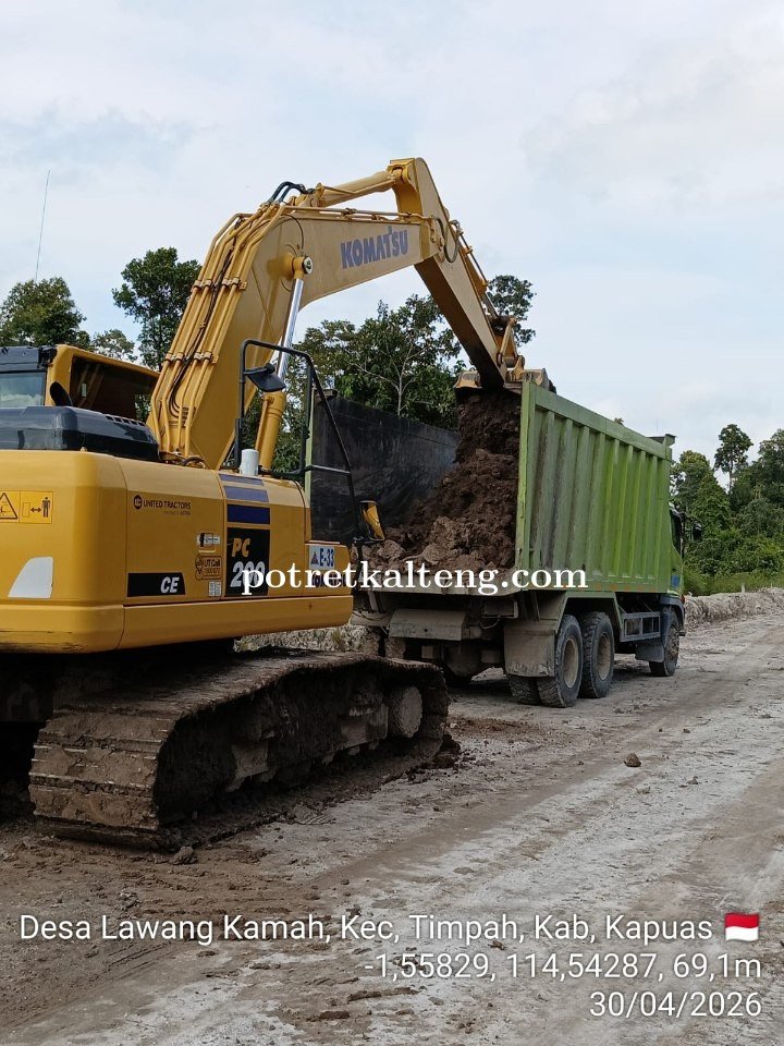 Akses Jalan Menuju Jembatan Sei Hyang Mulai Ditimbun, Pemkab Kapuas Percepat Infrastruktur