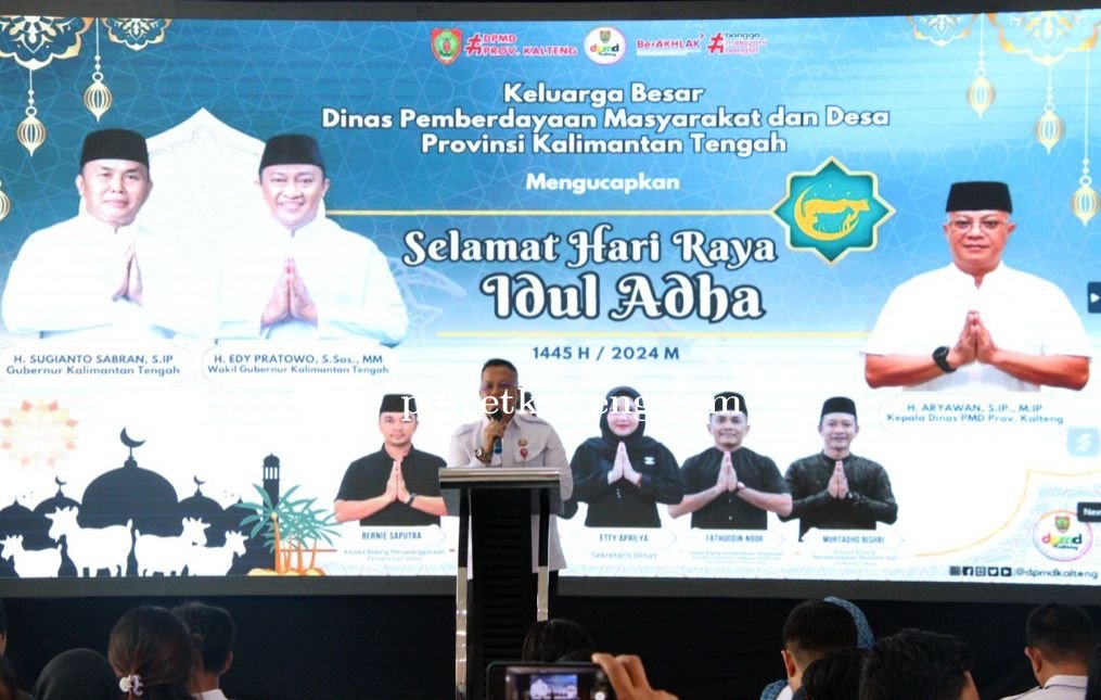 Hari Raya Idul Adha 1445 H, Dinas PMD Kalteng Gelar Penyembelihan dan Pembagian Daging