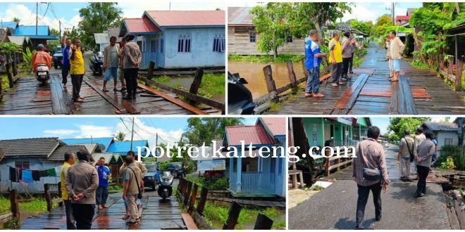 Rusak Pasca Kebakaran Desa Mambulau, Dinas PUPR-PKP Kapuas Rehab Jembatan