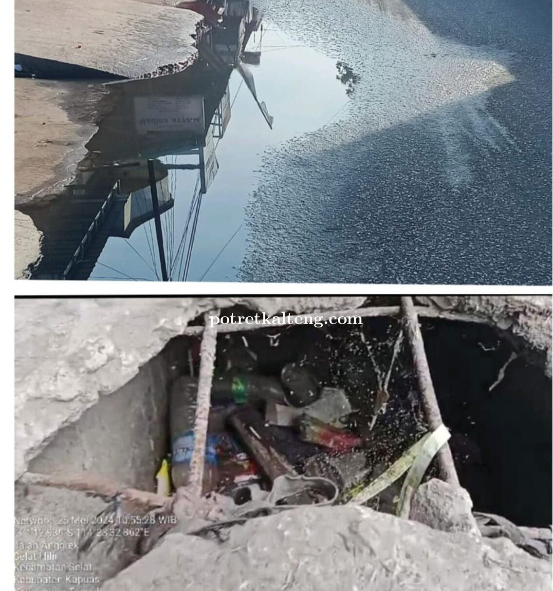 Dinas PUPR-PKP Kapuas Kirim Tim Periksa Drainase di Pasar Kapuas Yang Diduga Tersumbat Akibat Sampah